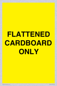 FLATTENED CARDBOARD ONLY